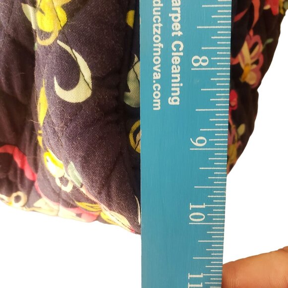 Vera Bradley Floral Quilted Cotton Shoulder Bag Adjustable Strap Front Pockets - Picture 8 of 14